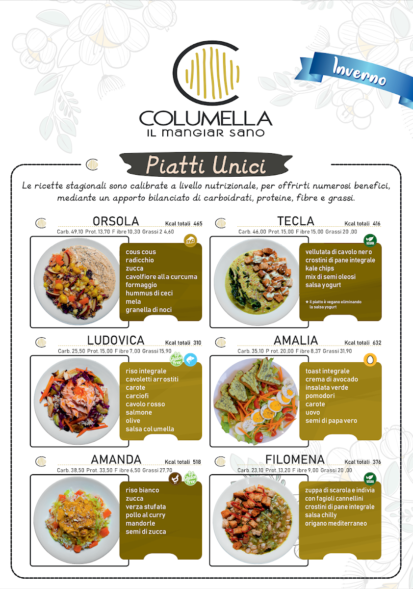Menu Columella - Il Mangiar Sano | Aprilia-2