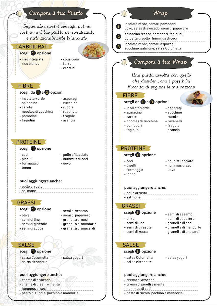 Menu Columella - Il Mangiar Sano | Aprilia-9